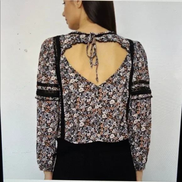 American Eagle boho Blouse Top XS - Picture 2 of 6